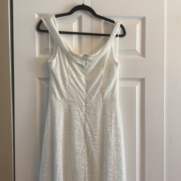 HR Homrain elegant lace dress high‎ low hem size L - Picture 6 of 8